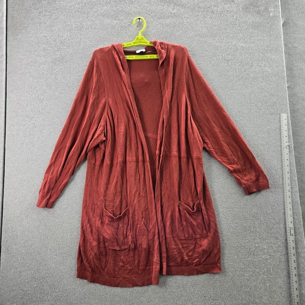 TORRID Women Cardigan 3 Red Long Sleeve Duster Open Front